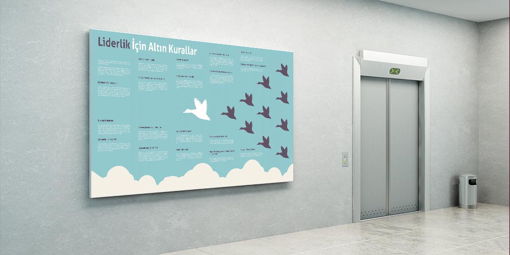 Liderlik İçin Altın Kurallar Duvar Panosu 3005