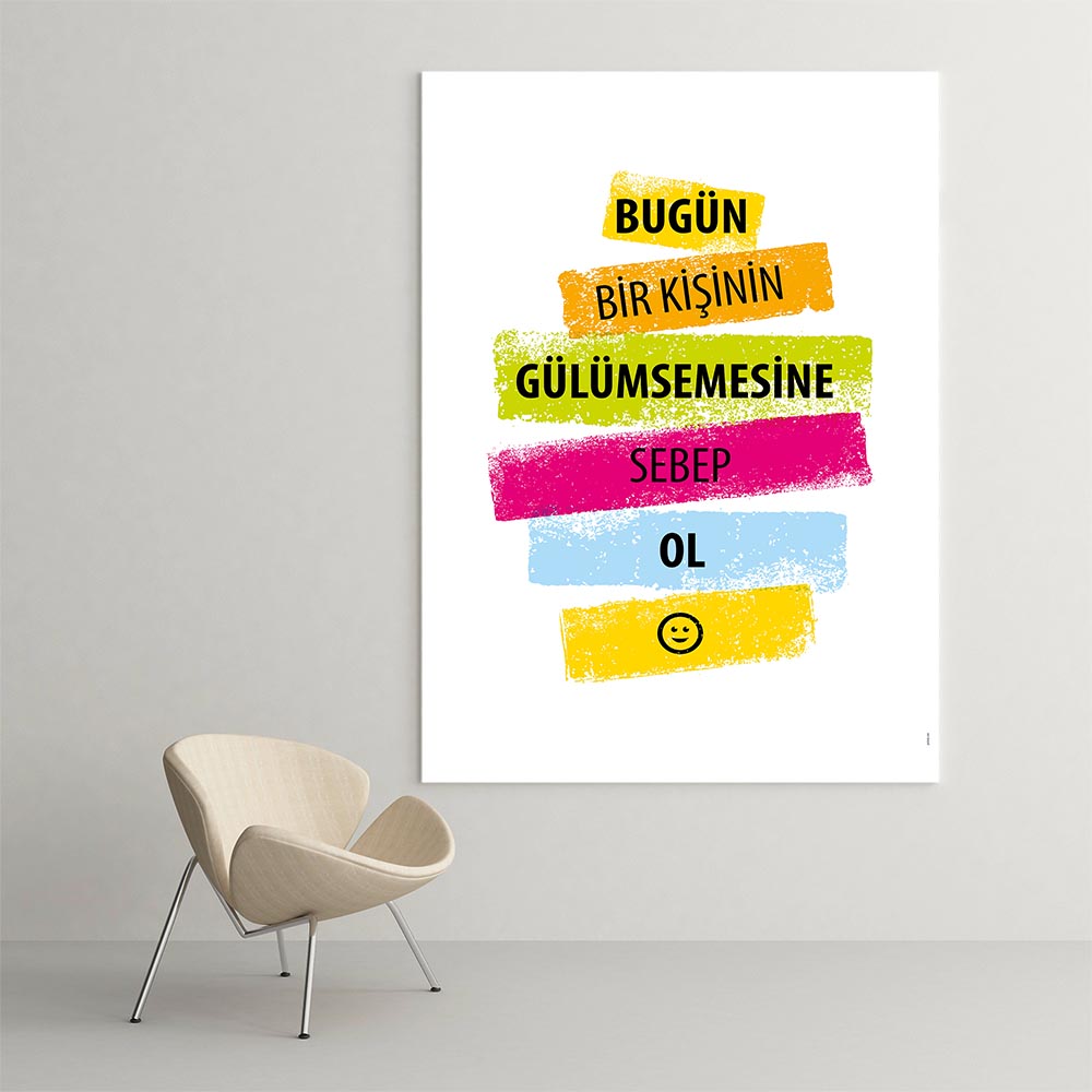 "Bugün Bir Kişinin Gülümsemesine Sebep Ol" Motivasyon Tablosu – 4092