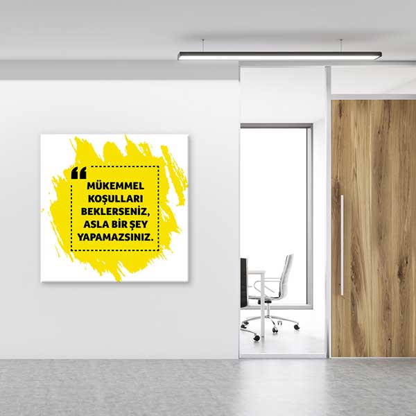 "Mükemmel Koşulları Bekleme" Motivasyon Posteri – 4077