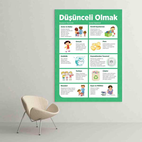 Düșünceli Olmak Duvar Tablosu – B-849