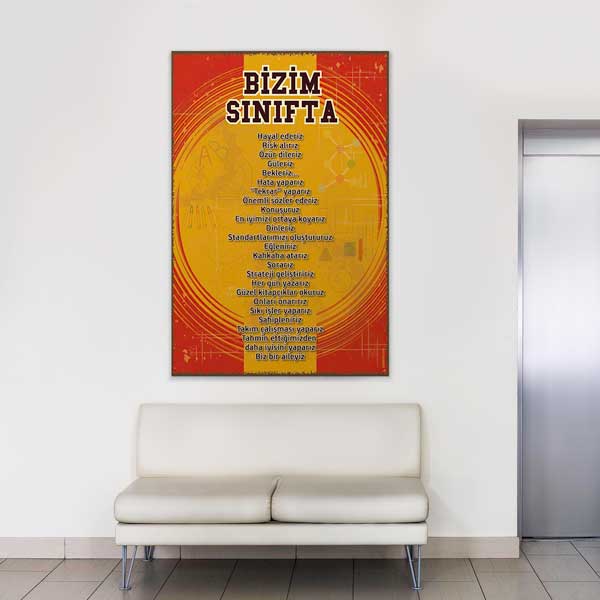 sinif-posterleri-b-871-01 "Bizim Sınıfta" Kuralları ve Motivasyon Poster Tablosu – B-871