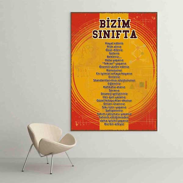sinif-posterleri-b-871-03 "Bizim Sınıfta" Kuralları ve Motivasyon Poster Tablosu – B-871