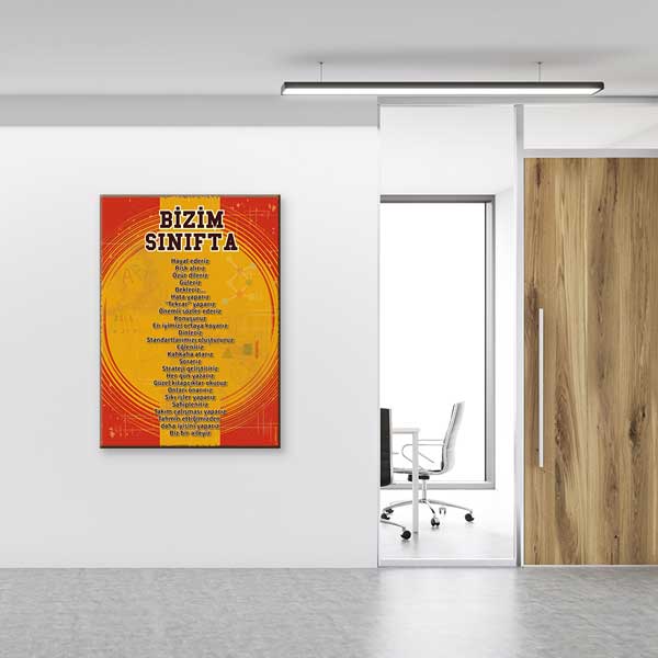 sinif-posterleri-b-871-04 "Bizim Sınıfta" Kuralları ve Motivasyon Poster Tablosu – B-871