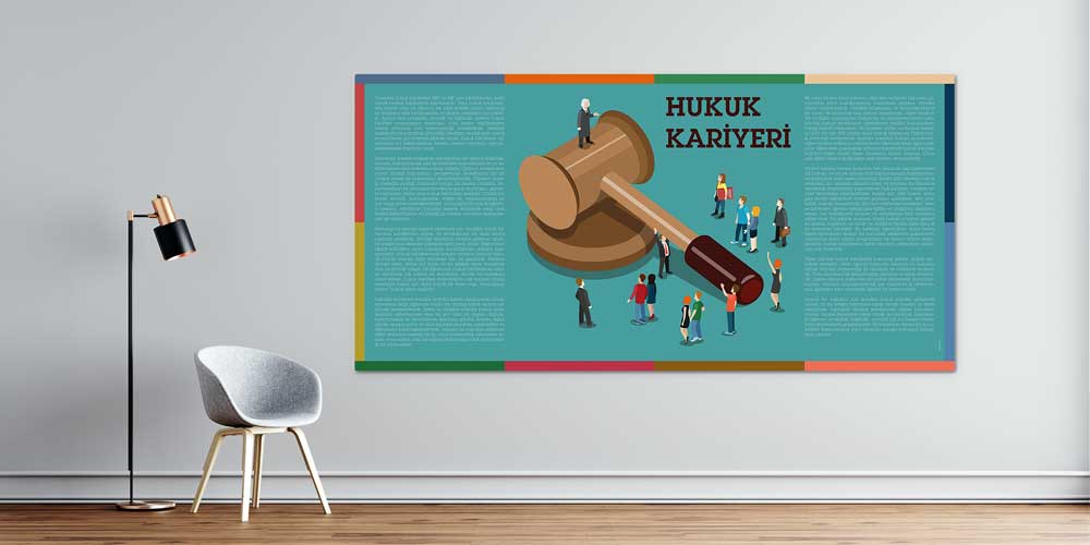 Hukuk Kariyeri Temalı Sınıf ve Ofis Dekor Poster 3143