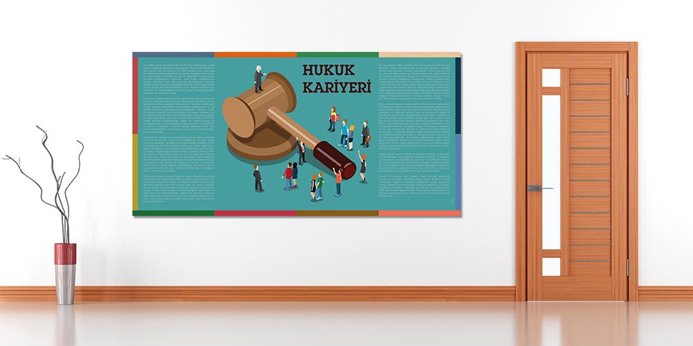 Hukuk Kariyeri Temalı Sınıf ve Ofis Dekor Poster 3143