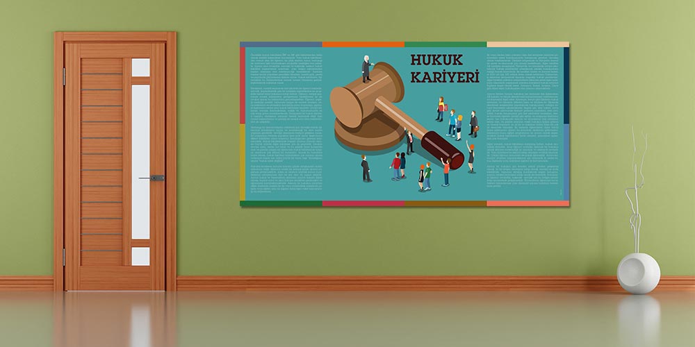 Hukuk Kariyeri Temalı Sınıf ve Ofis Dekor Poster 3143