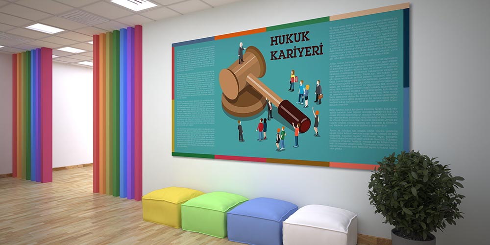 Hukuk Kariyeri Temalı Sınıf ve Ofis Dekor Poster 3143