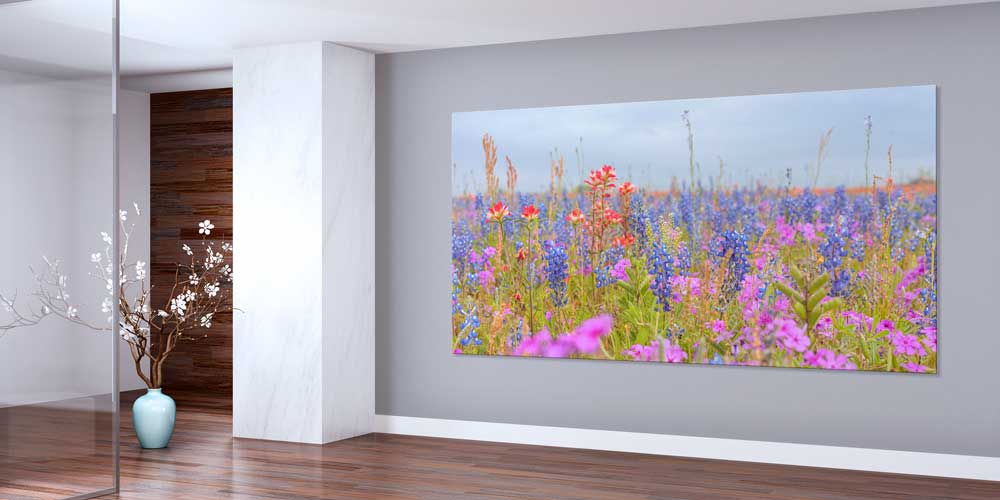 size-wall-art-decor-14171-01 Renkli Çiçek Tarlası Manzarası Büyük Ebat Duvar Dekor Ürünü 14171