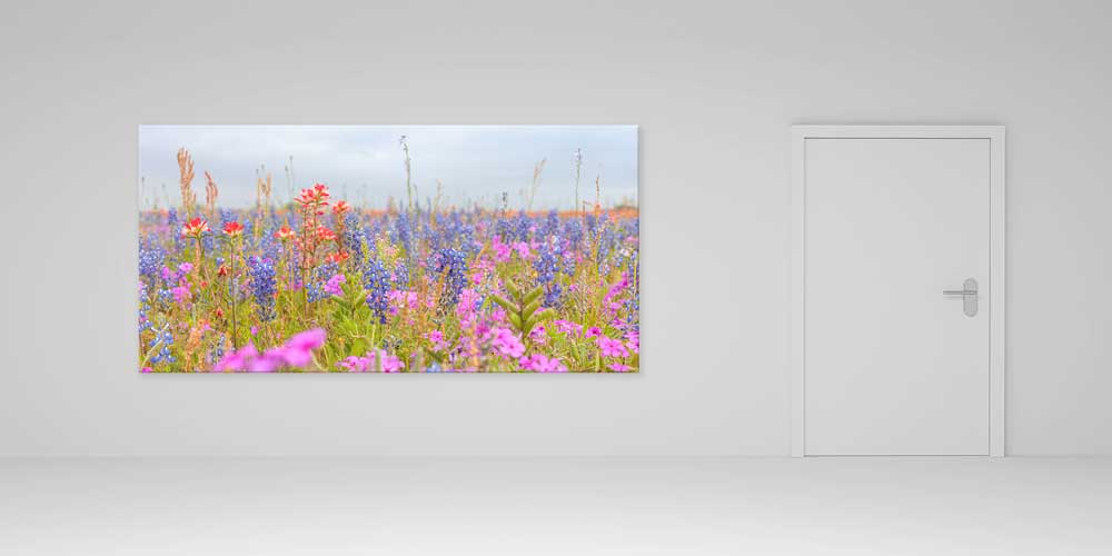 size-wall-art-decor-14171-04 Renkli Çiçek Tarlası Manzarası Büyük Ebat Duvar Dekor Ürünü 14171