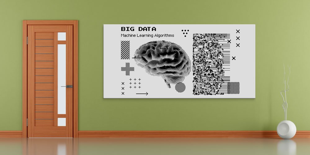 Big Data ve Makine Öğrenimi Algoritmaları Temalı Büyük Ebat Duvar Dekoru 7788
