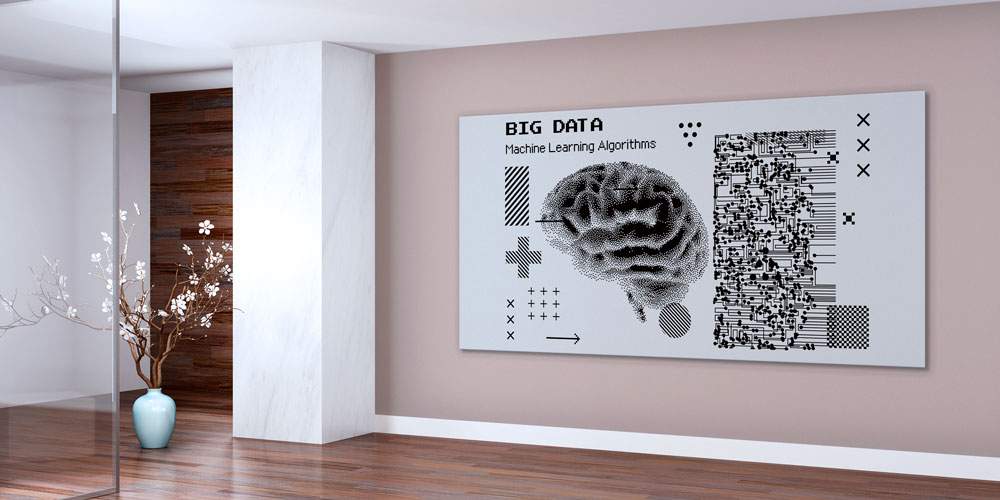 Big Data ve Makine Öğrenimi Algoritmaları Temalı Büyük Ebat Duvar Dekoru – 7788-DK