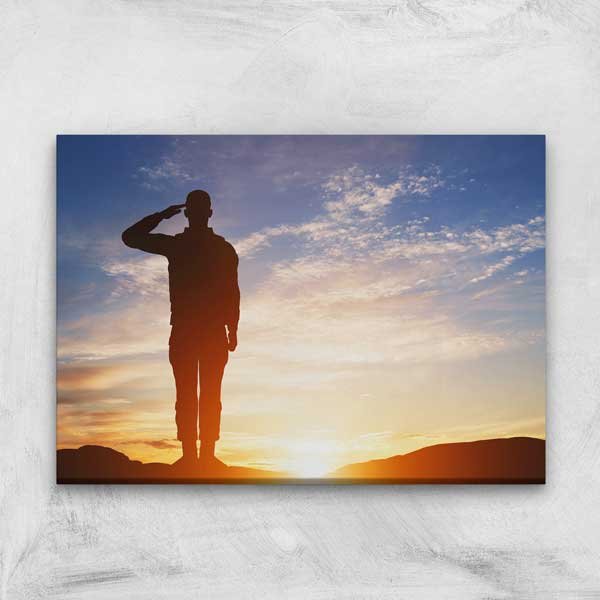 Asker Selamlama Silueti Kanvas Tablo – 11217