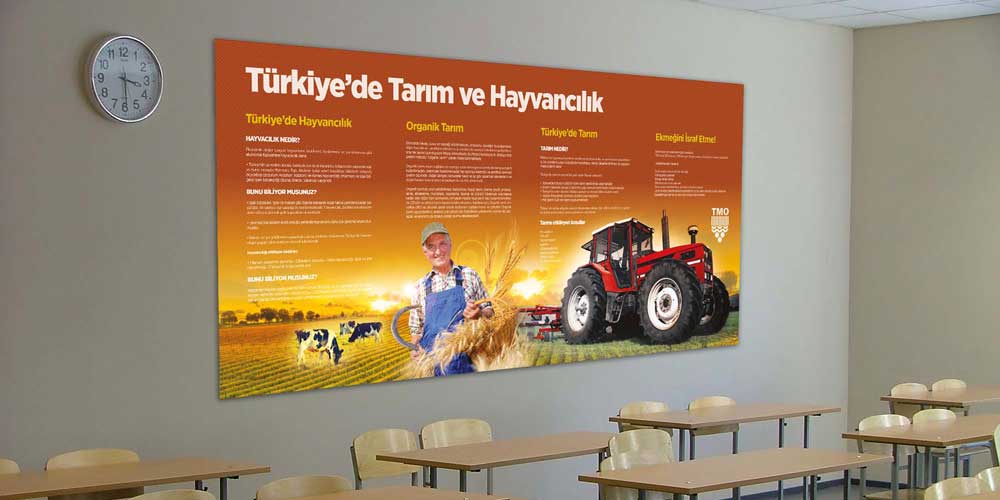 Türkiye'de Tarım ve Hayvancılık Temalı Duvar Dekoru - Sosyal Bilgiler Sınıfı F-122