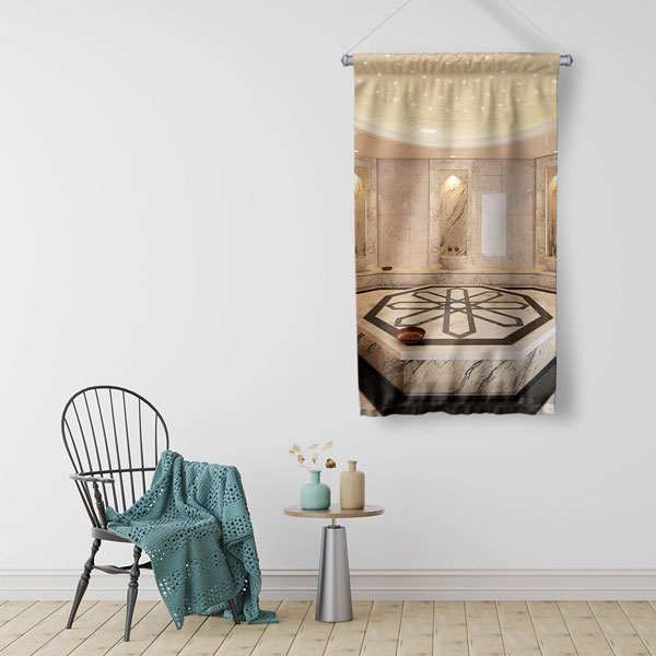 Lüks Hamam Mimari Duvar Flaması 5974