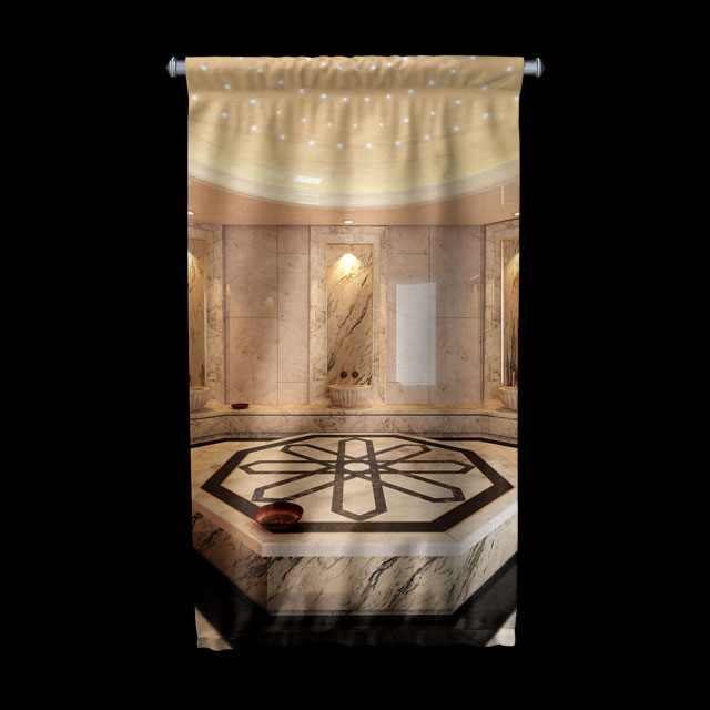 Lüks Hamam Mimari Duvar Flaması 5974