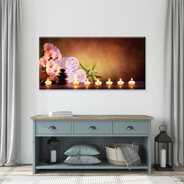 Spa Mum ve Orkide Kanvas Tablo – 5929