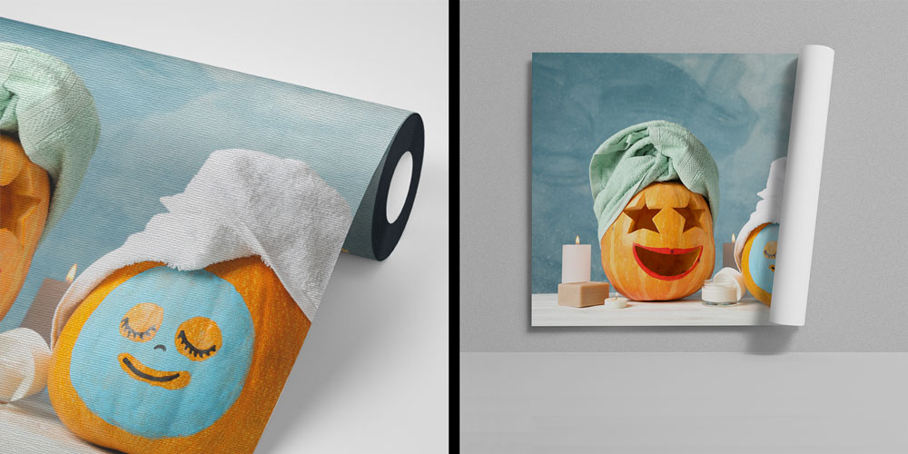 spa-duvar-dekor-5937-04 Spa Temalı Balkabağı Dekorlu Duvar Kağıdı 5937