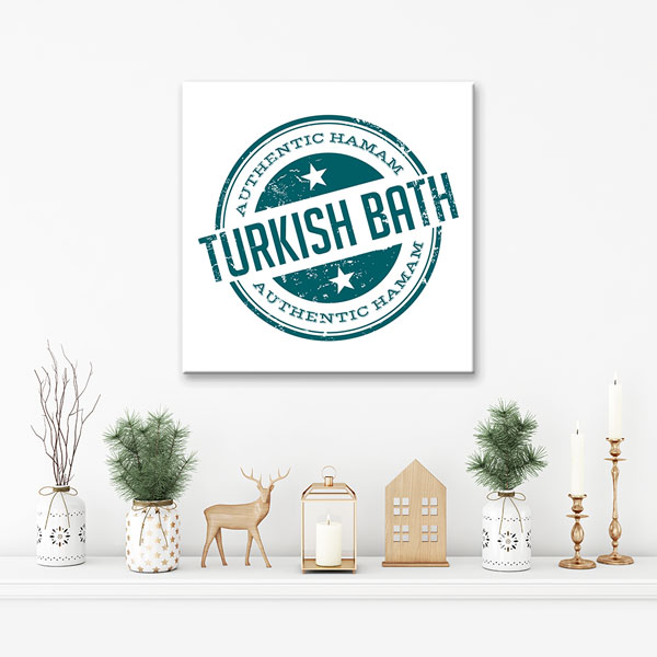 Turkish Bath Yazılı Hamam Kanvas Tablo – 5932
