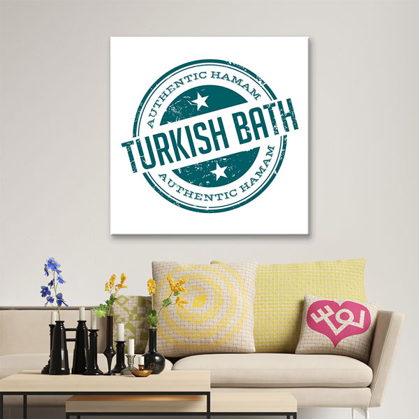 Turkish Bath Yazılı Hamam Kanvas Tablo – 5932