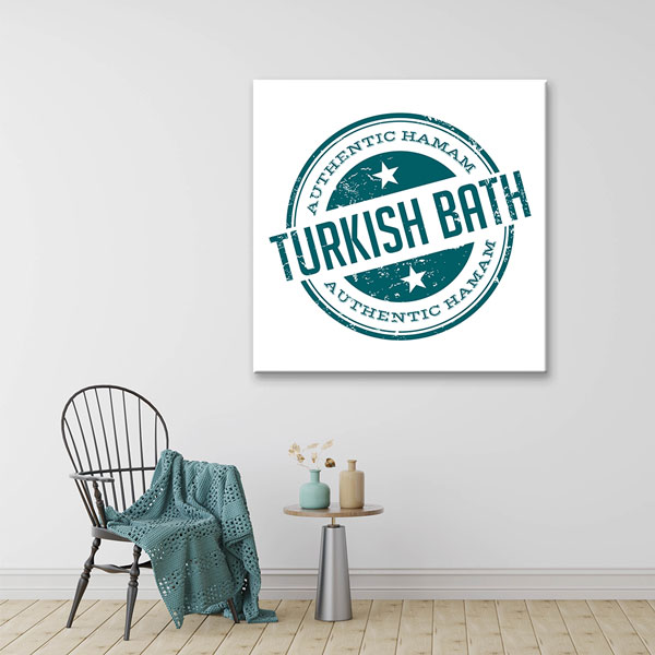 Turkish Bath Yazılı Hamam Kanvas Tablo – 5932