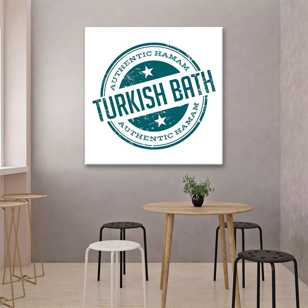 Turkish Bath Yazılı Hamam Kanvas Tablo – 5932