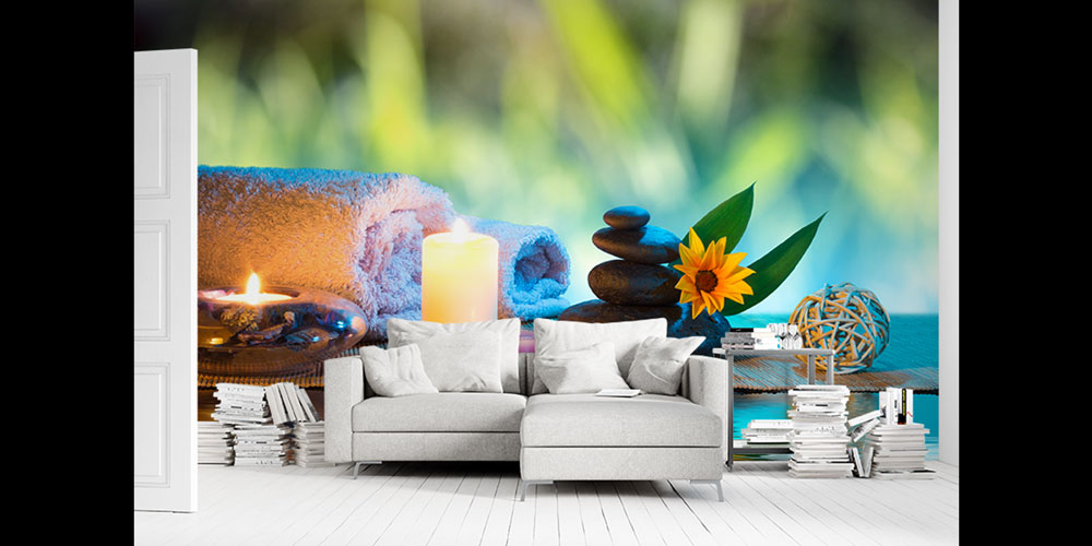 spa-duvar-dekorasyon-5936-03 Spa Zen Taşları ve Mum Dekorlu Duvar Kağıdı 5936