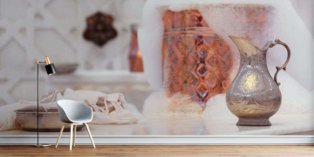 Geleneksel Hamam Tasarımlı Spa Duvar Kağıdı 5940