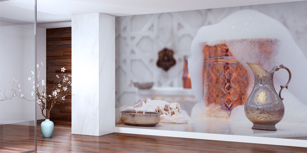 Geleneksel Hamam Tasarımlı Spa Duvar Kağıdı 5940
