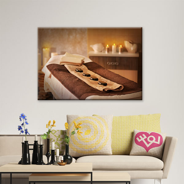 Spa Sıcak Taş Terapisi Kanvas Tablo – 5914