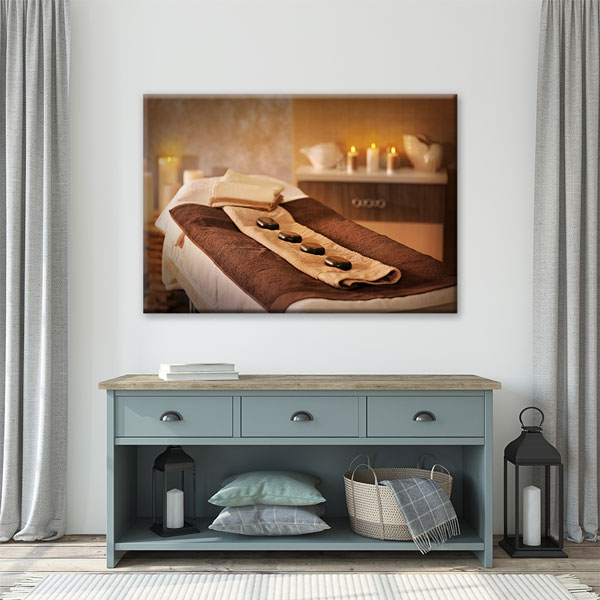 Spa Sıcak Taş Terapisi Kanvas Tablo – 5914