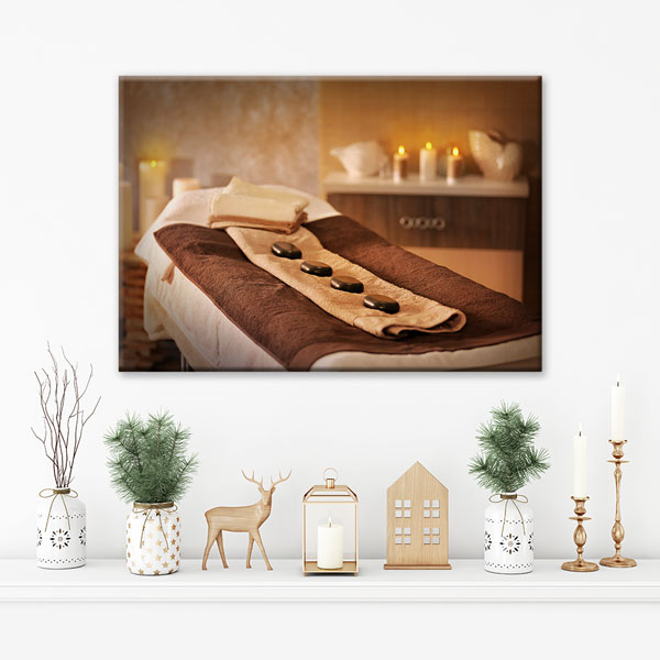Spa Sıcak Taş Terapisi Kanvas Tablo – 5914