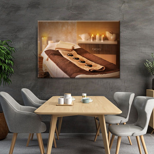 Spa Sıcak Taş Terapisi Kanvas Tablo – 5914