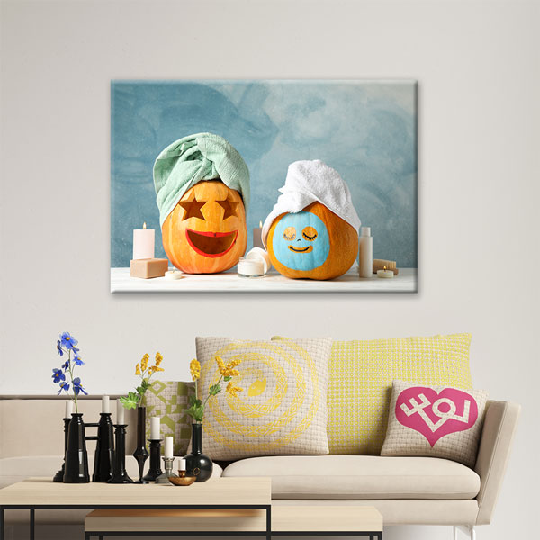 spa-duvar-tablolari-5911-01 Spa Relax Emoji Kanvas Tablo – 5911