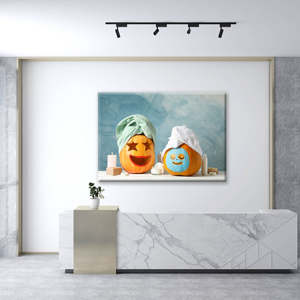 spa-duvar-tablolari-5911-05 Spa Relax Emoji Kanvas Tablo – 5911