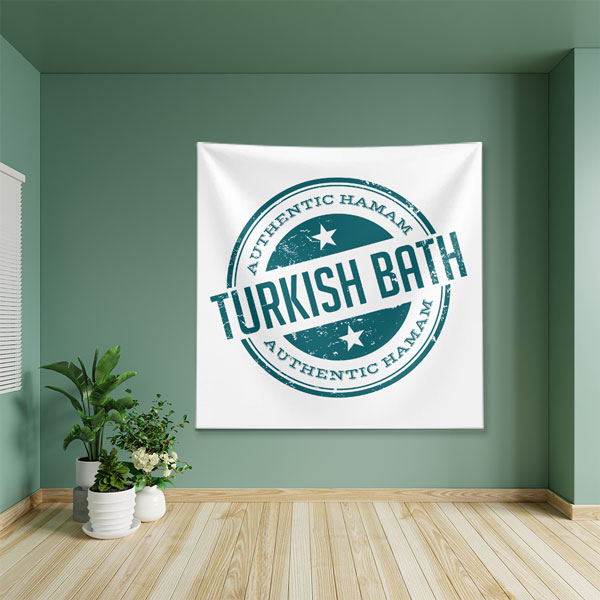 Turkish Bath Tipografik Duvar Örtüsü 5970
