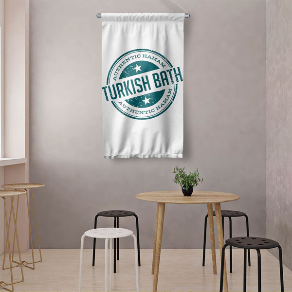 Turkish Bath Yazılı Duvar Flaması 5977