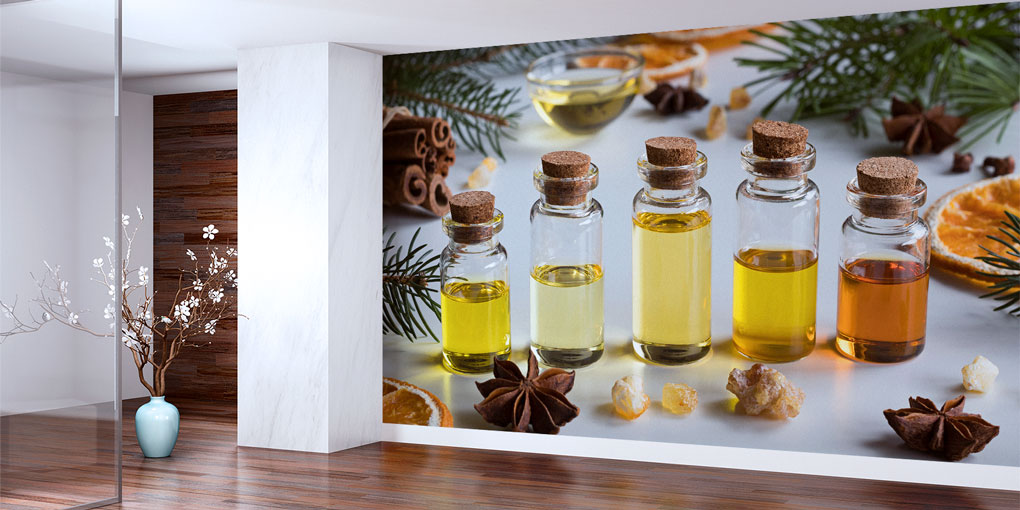 spa-wallpaper-5935-01 Sarı ve mavi tonların enerjik fırça dokularıyla oluşturduğu modern spor temalı soyut duvar kağıdı tasarımı. 5935