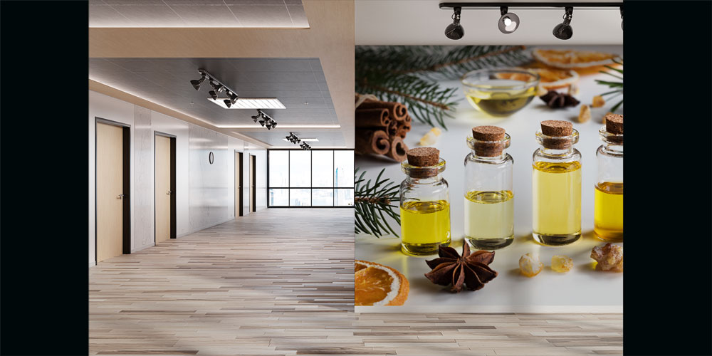 spa-wallpaper-5935-02 Sarı ve mavi tonların enerjik fırça dokularıyla oluşturduğu modern spor temalı soyut duvar kağıdı tasarımı. 5935