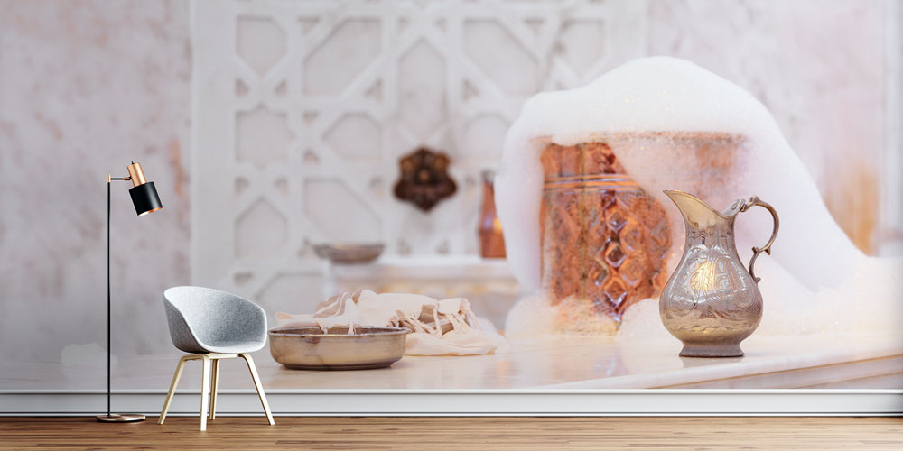 Geleneksel Hamam Köpük Duvar Kağıdı 5951