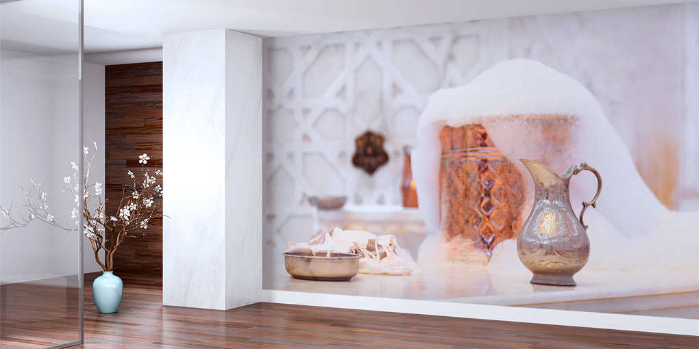 Geleneksel Hamam Köpük Duvar Kağıdı 5951