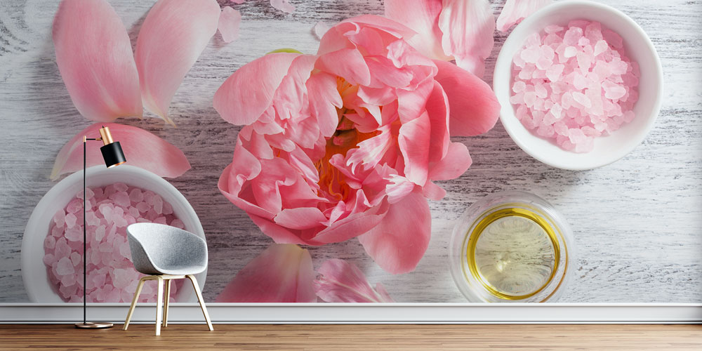 Pembe Çiçek Aromaterapi Spa Duvar Kağıdı 5952