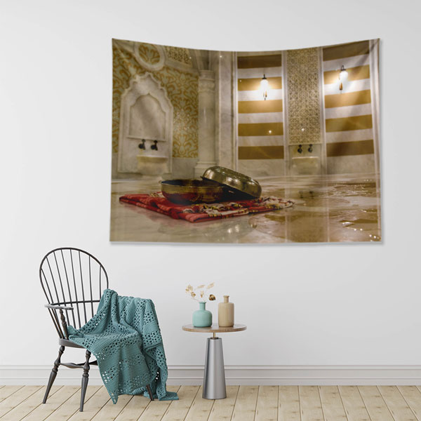 spa-wallpaper-decor-5961-01 Osmanlı Hamam Temalı Duvar Örtüsü 5961