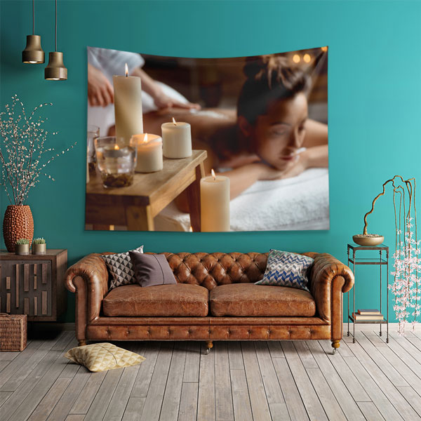 Mum Işığı Spa Masaj Duvar Örtüsü 5966