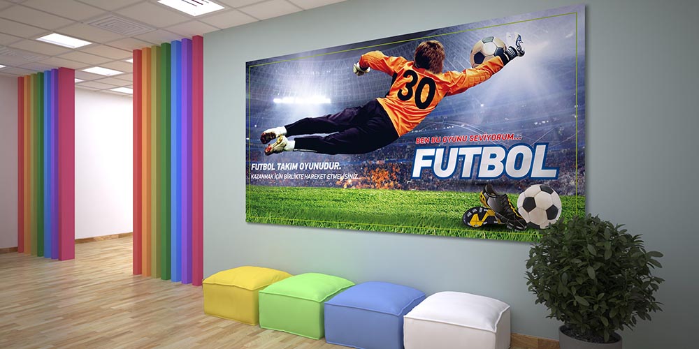 Futbol Temalı Büyük Duvar Posteri A-217