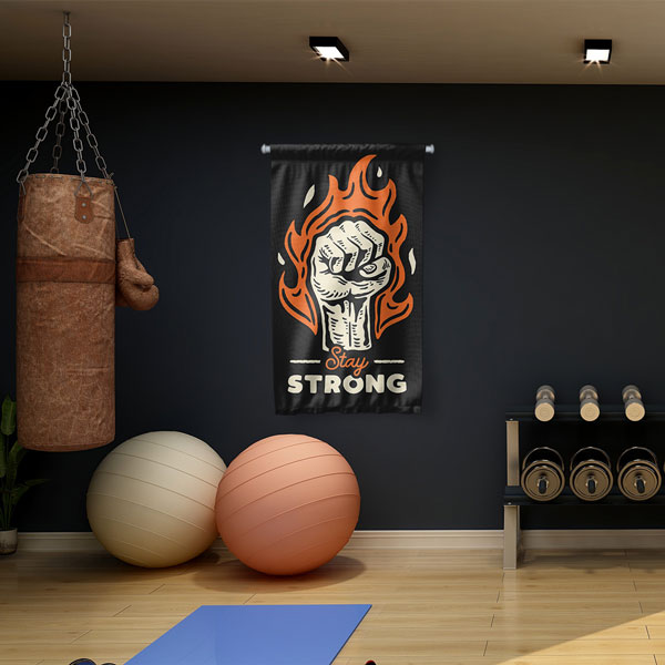 Stay Strong Spor Duvar Flaması 5901