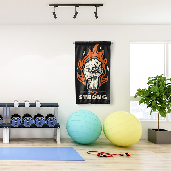 Stay Strong Spor Duvar Flaması 5901