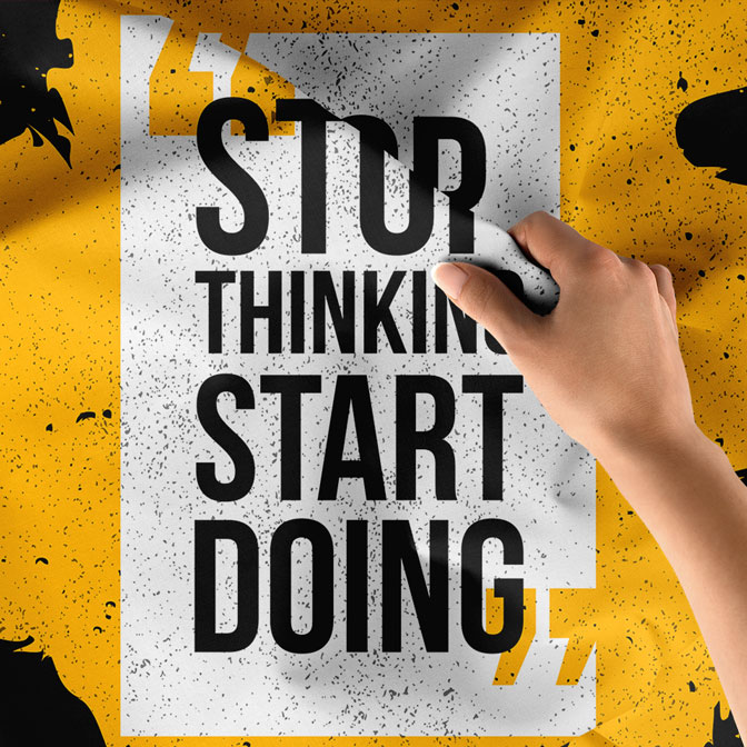 Stop Thinking Start Doing Kanvas Tablo – 5805