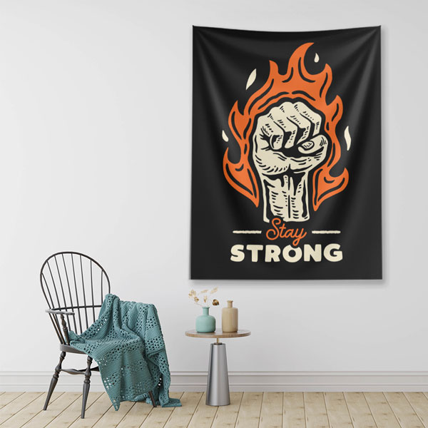 Stay Strong Spor Duvar Örtüsü 5883