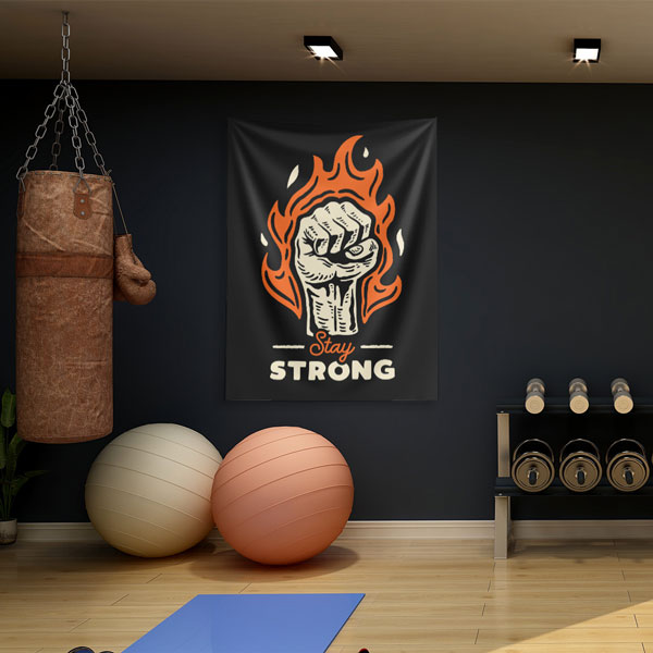 Stay Strong Spor Duvar Örtüsü 5883