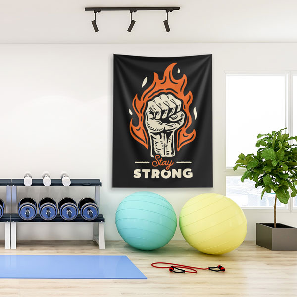 Stay Strong Spor Duvar Örtüsü 5883